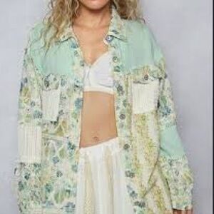 POL  Floral Shacket